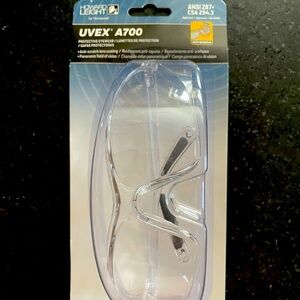 A700 Uvex Anti-Scratch Safety Glass, Clear Frame, Clear, Clear